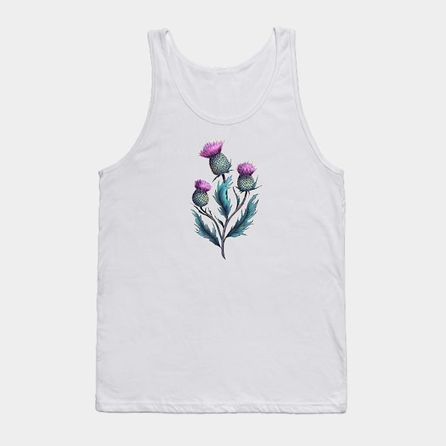 Magical herb. Thistle Tank Top by Sitenkova